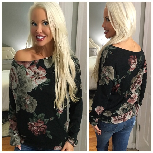 ❤️ LAST 1! Deep GreenOff Shoulder Dolman Sweater! - Picture 2 of 4